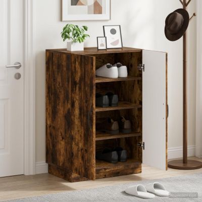 vidaXL Skriňa na topánky HOORN 59,5 x 39,5 x 87 cm Kompozitné drevo