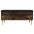vidaXL Úložná lavička dymový dub 102x42x46 cm kompozitné drevo