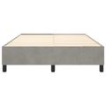 vidaXL Posteľný rám s boxspringom bledosivý 140x190 cm zamat
