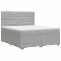 vidaXL Posteľ boxspring s matracom Svetlosivá 140 x 190 cm Látka