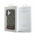 Púzdro Guess pre iPhone 16 6,1" GUHCP16SG4GLBR hnedý tvrdý obal 4G Bottom Stripe