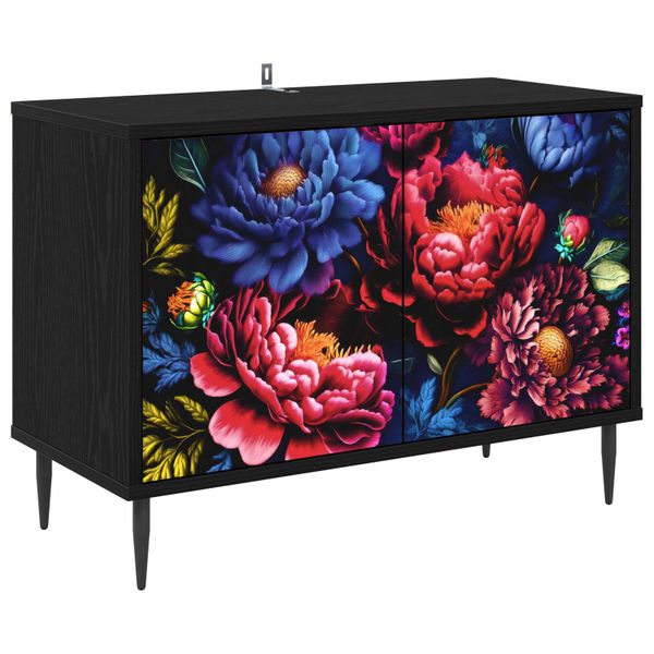 vidaXL TV skrinka KIEL 69 x 33 x 50,5 cm Čierny dub Kompozitné drevo