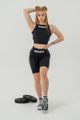 Dámske tielko Crop Top Gym Therapy Black - NEBBIA, veľkosť L, veľkosť oblečenia L