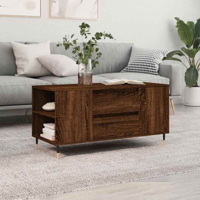vidaXL Konferenčný stolík hnedý dub 102x44,5x50 cm kompozitné drevo