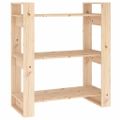 vidaXL Knižnica/Panelová stena 80x35x91 cm masívne borovicové drevo