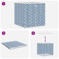 vidaXL skladacie úložné boxy 4 ks Modrá 32x32x32 cm Netkaná textília