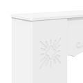 vidaXL Rám krbu Biela 102 x 20 x 102 cm Kompozitné drevo
