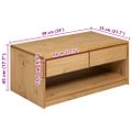 vidaXL Konferenčný stolík SAUDA dub 99x55x45 cm borovicový masív
