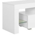 vidaXL TV skrinka s LED svetlami, vysoký lesk, biela 130x35x45 cm