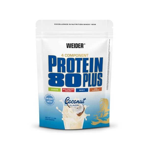Proteín 80 Plus - Weider, kokos, 500 g