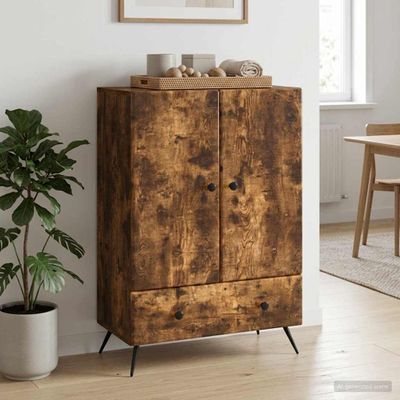 vidaXL Servírovacia skriňa Dymový dub 66 x 34,5 x 95 cm