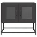 vidaXL TV skrinka Čierna 68x39x60,5 cm Oceľ valcovaná za studena