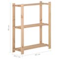 vidaXL Úložný regál s 3 policami 60x28,5x90 cm borovicový masív