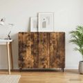 vidaXL Servírovacia skriňa Dymový dub 89 x 34,5 x 82 cm