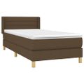 vidaXL Posteľný rám boxsping s matracom hnedý 90x200 cm látka