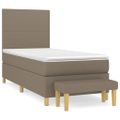 vidaXL Boxspring posteľ s matracom sivohnedý 100x200 cm látka
