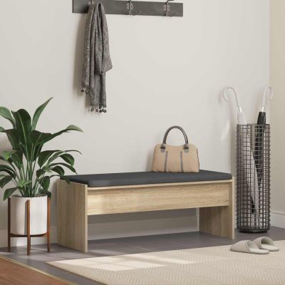 vidaXL Predsieňová lavica s vankúšom Sonoma dub 103 x 38 x 40 cm