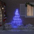 vidaXL LED Vianočný stromček so zemnými kolíkmi Modrá 182 cm Kov