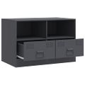 vidaXL TV skrinky 2 ks antracitové 67x39x44 cm oceľ