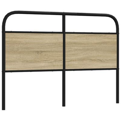 vidaXL Náhradné čelo postele, dub sonoma 120 cm, oceľ a kompozitné drevo