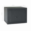 vidaXL Mechanický trezor tmavosivý 23x17x17 cm oceľový