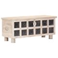vidaXL Úložný box biely 110x40x45 cm masívne akáciové drevo