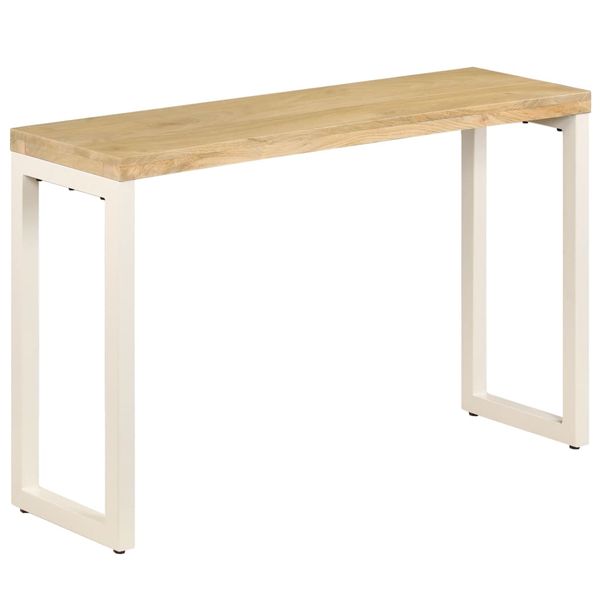 vidaXL Konzolový stolík 120x35x76 cm mangové drevo a oceľ