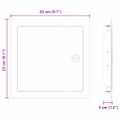 vidaXL Access Panel 2 ks Biela 23 x 23 x 3 cm Oceľ