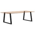 vidaXL Nohy k jedálenskému stolu v tvare V, 2 ks, čierne, 90 x (72-73,3) cm, oceľ