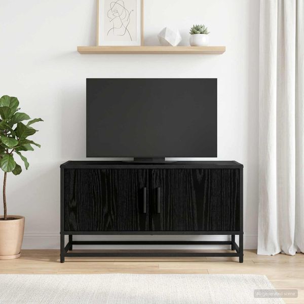 vidaXL TV skrinka 80 x 34,5 x 40 cm Čierny dub Kompozitné drevo