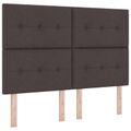 vidaXL Polohovací postel s matrací Tmavohnedá 140 x 190 cm Látka