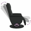 vidaXL Masážne relaxačné kreslo Čierna Umelá koža