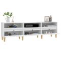 vidaXL TV skrinka biela 150x30x44,5 cm spracované drevo