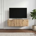 vidaXL Nástenná TV skrinka 98 x 41 x 30 cm Dub artisan