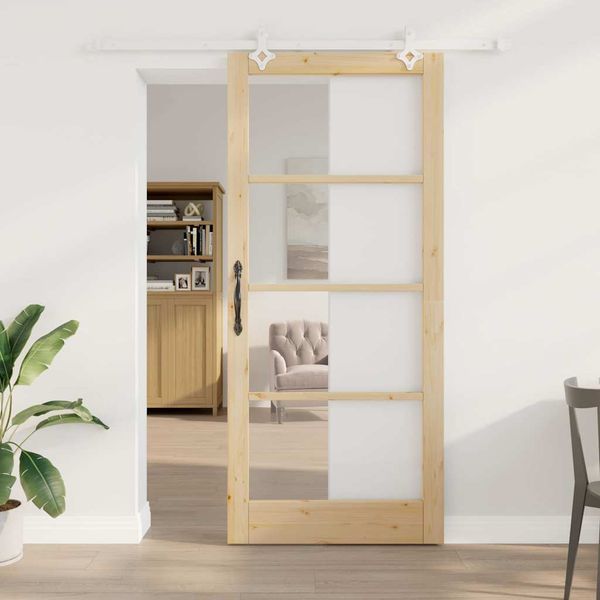 vidaXL Posuvné dvere Prírodná 93 x 211 cm