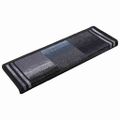 vidaXL Samolepiace nášľapy na schody 15 ks 65x21x4 cm čierno-sivé
