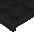 vidaXL Čelo postele so záhybmi čierne 203x23x118/128 cm látka