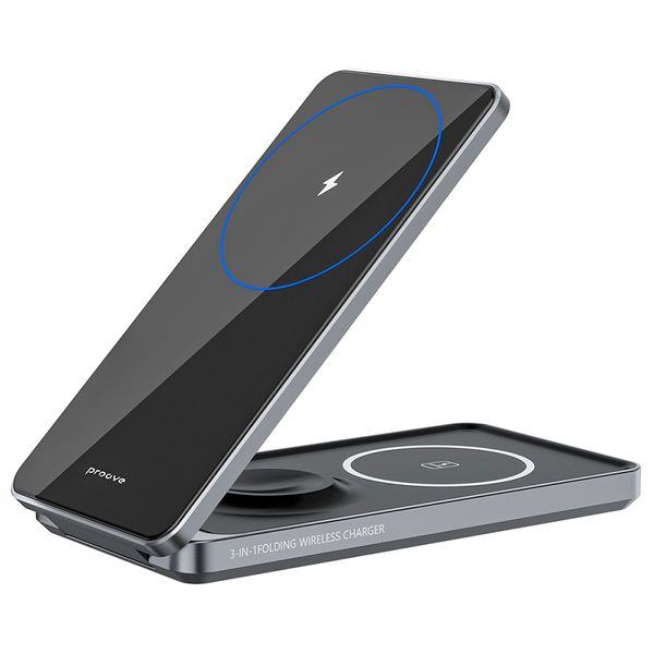 Proove bezdrôtová nabíjačka Metal Edge 3 v 1 sivá
