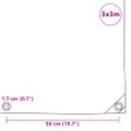 vidaXL Celta 650 g/m², 3x3 m, sivá