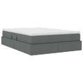 vidaXL Postel s úložným prostorem a matrací Tmavo šedá 140 x 190 cm