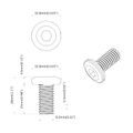 vidaXL Skrutka 2 ks Strieborná 8 x 25 mm Oceľ