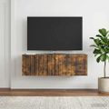 vidaXL Nástenná TV skrinka 98 x 31 x 30 cm Dymový dub Kompozitné drevo
