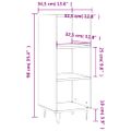 vidaXL Komoda čierna 34,5x32,5x90 cm kompozitné drevo