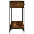 vidaXL Konzolový stolík dymový dub 75 x 34,5 x 75 cm kompozitné drevo