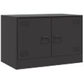 vidaXL TV skrinky 2 ks čierne 67x39x44 cm oceľ