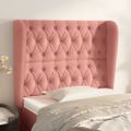 vidaXL Čelo postele so záhybmi čierne 93x23x118/128 cm zamat
