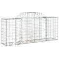 vidaXL Oblúkový gabionový kôš 200x50x80/100 cm pozinkované železo