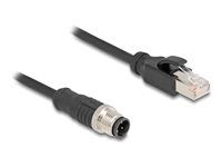 M12 Cable D-coded 4 pin male to RJ45 mal