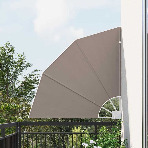 vidaXL Záclona na balkónové súkromie 115 x 115 cm Polyester Sivohnedá
