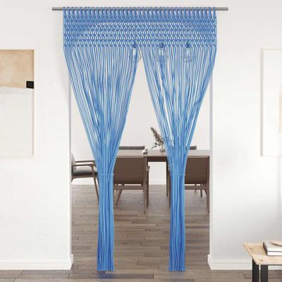 vidaXL Záclona macrame modrá 140x240 cm bavlna
